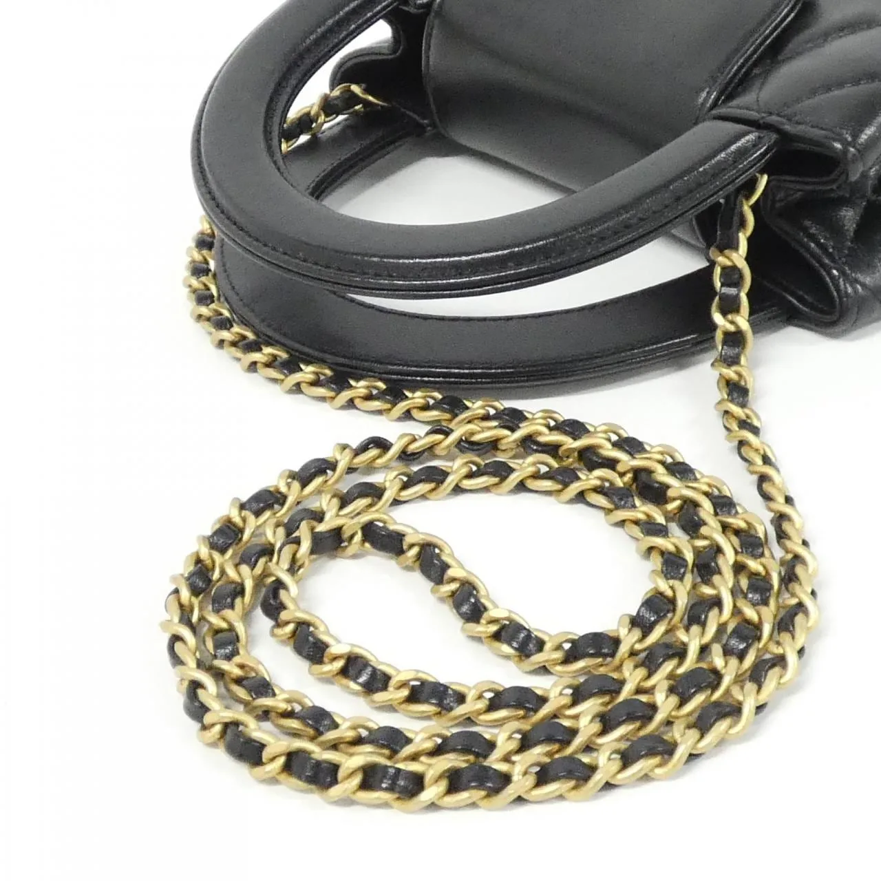 CHANEL AS4416 Handbag Lambskin 黑色 羊皮 中古品A - 縮圖 7