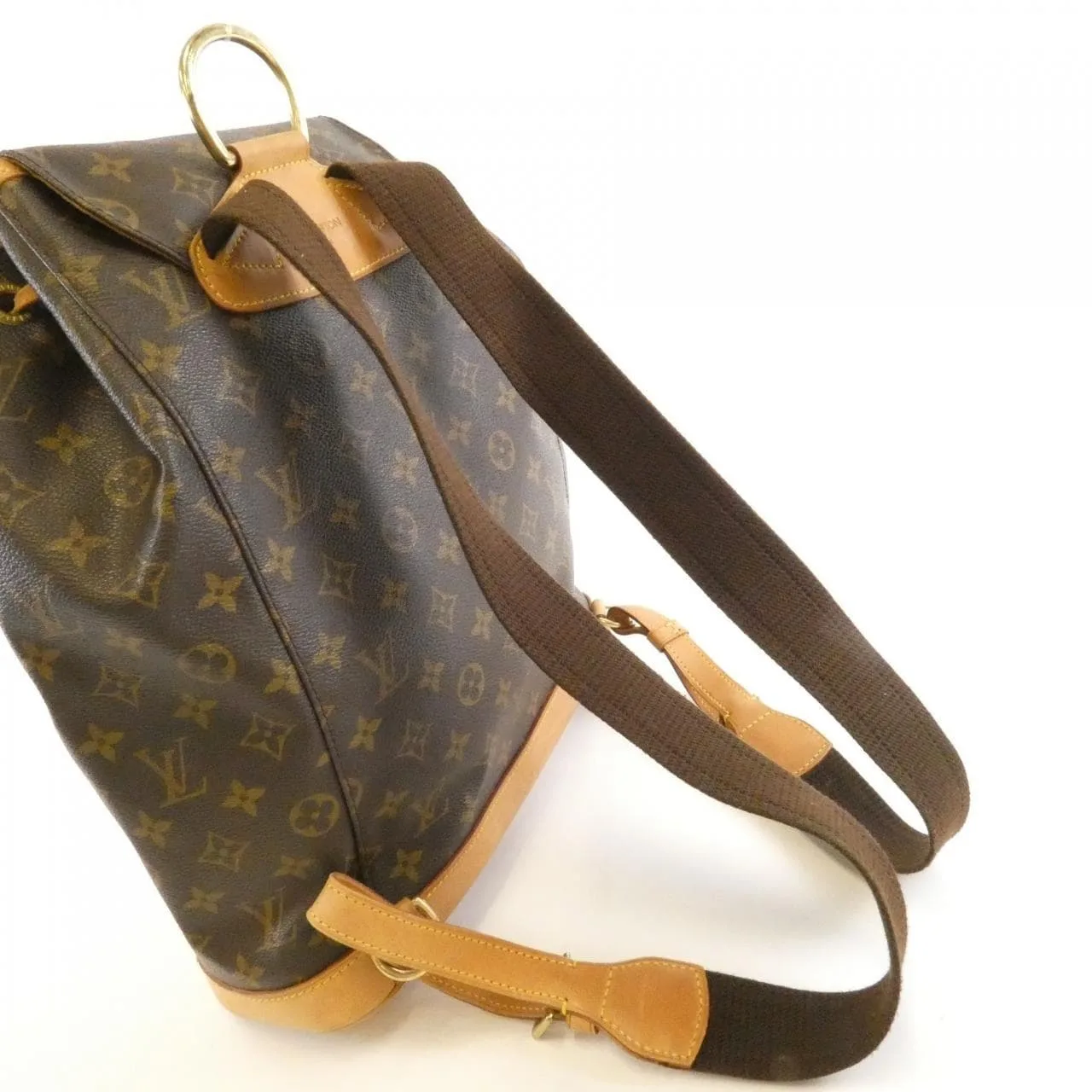 LOUIS VUITTON Montsouris M51135 Backpack Monogram 黑色 Monogram 中古品B - 縮圖 8