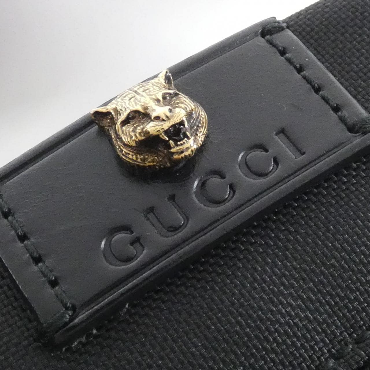GUCCI 477085 K1NTX Belt Bag Canvas 黑色 帆布 中古品A - 縮圖 7