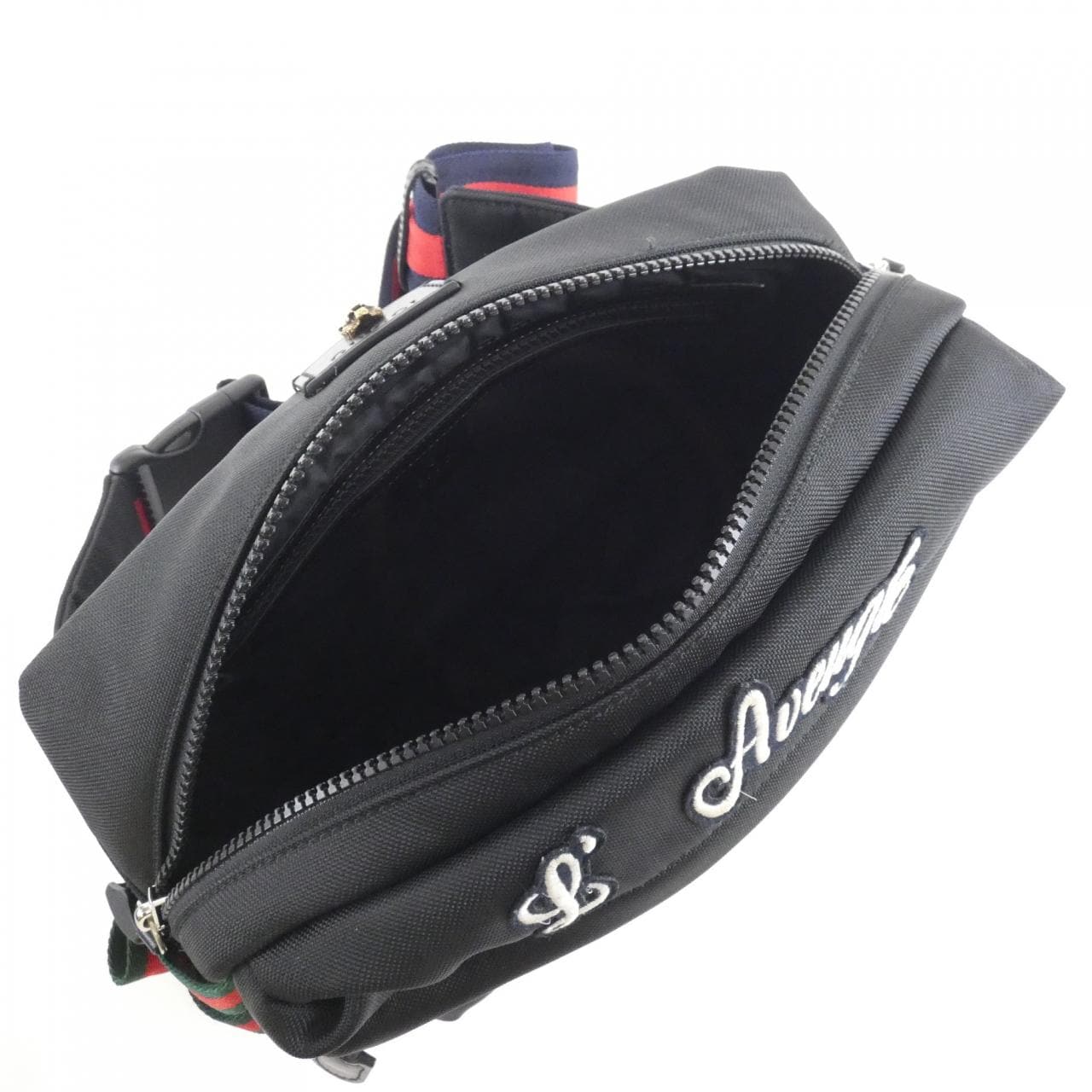 GUCCI 477085 K1NTX Belt Bag Canvas 黑色 帆布 中古品A - 縮圖 10