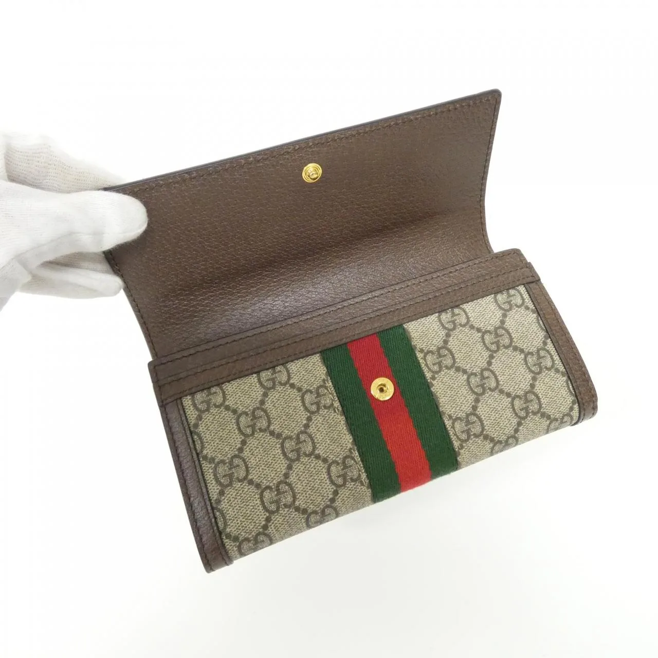 GUCCI 523153 96IWG Wallet Canvas 黑色 帆布 中古品A - 縮圖 5