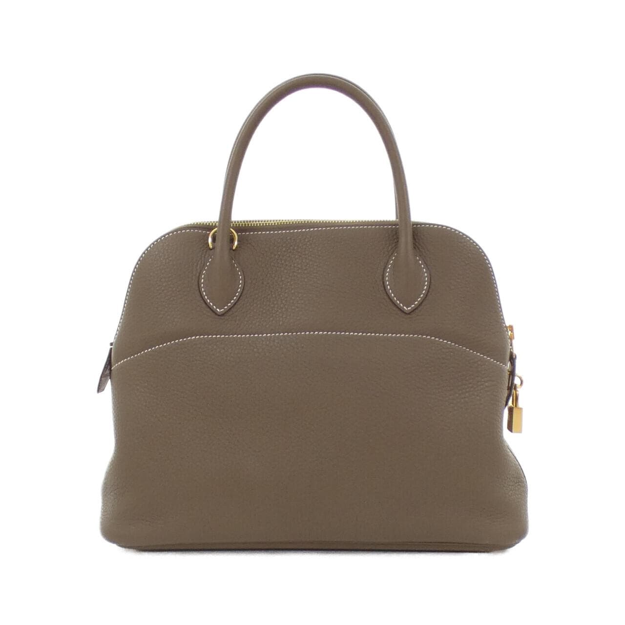 HERMES HERMÈS Bolide 073419CC Bag Clemence Etoupe Clemence Leather Rank A - Thumbnail 2