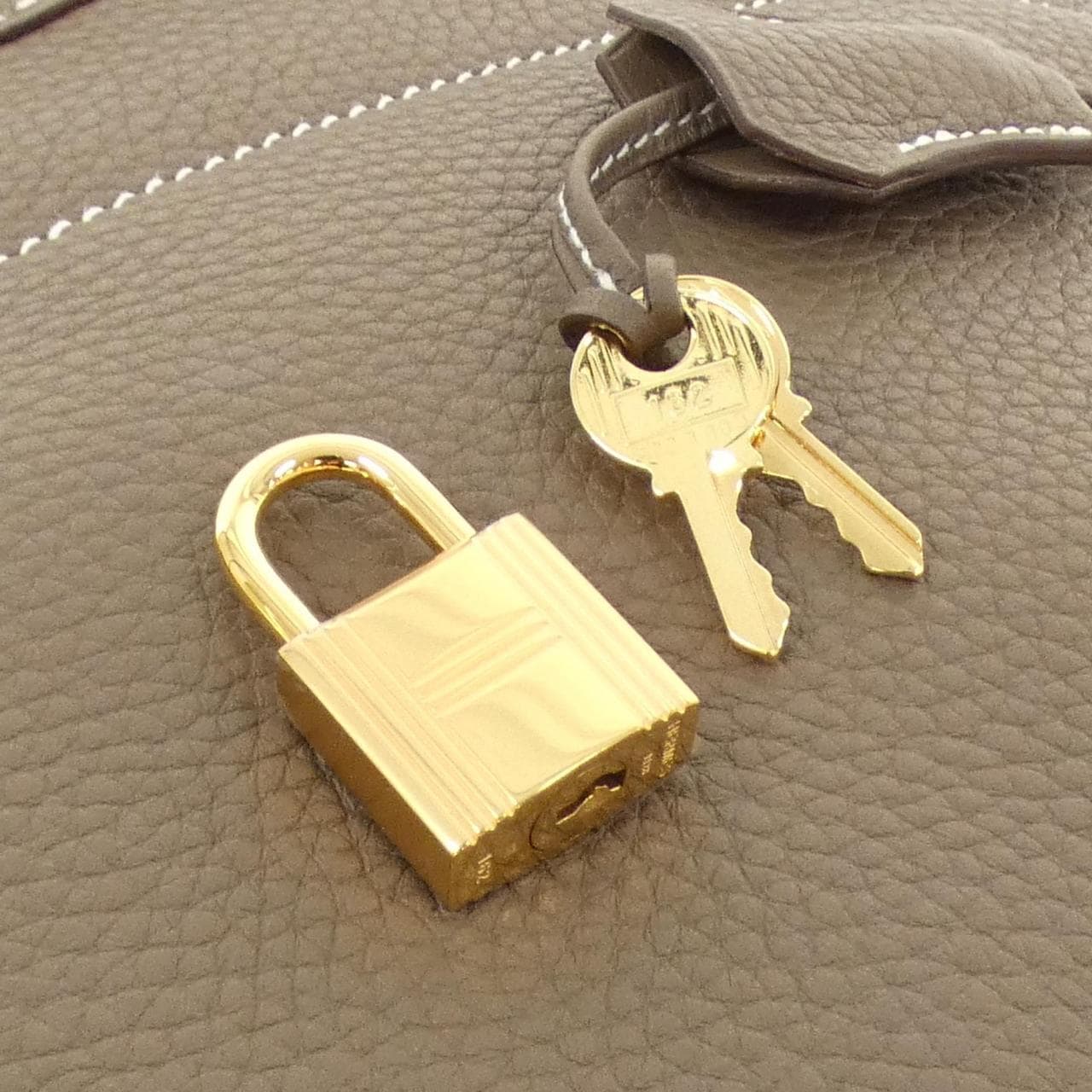 HERMES HERMÈS Bolide 073419CC Bag Clemence Etoupe Clemence Leather Rank A - Thumbnail 4