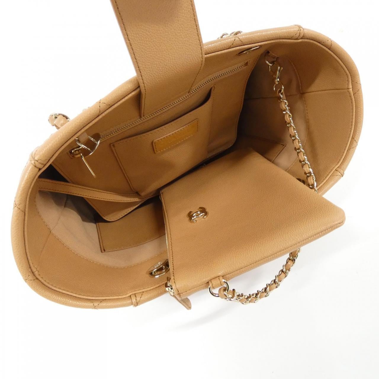 CHANEL Chanel 22 AS3818 Handbag Grained Calfskin Brown Grained Calfskin - Thumbnail 6