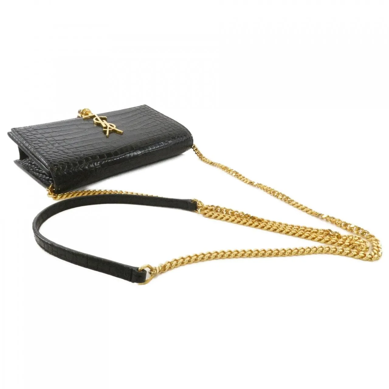 SAINT LAURENT 452159 DND1J Wallet Leather Black Leather Rank A - Thumbnail 5