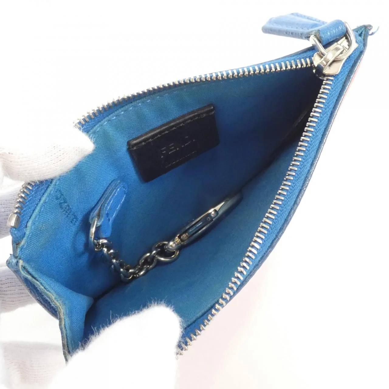 FENDI 8AP151 5PR Coin Case 紅色 中古品B - 縮圖 3