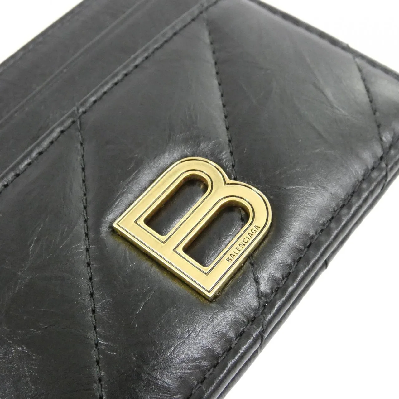 BALENCIAGA 766467 210J1 Card Case Black Rank A - Thumbnail 3