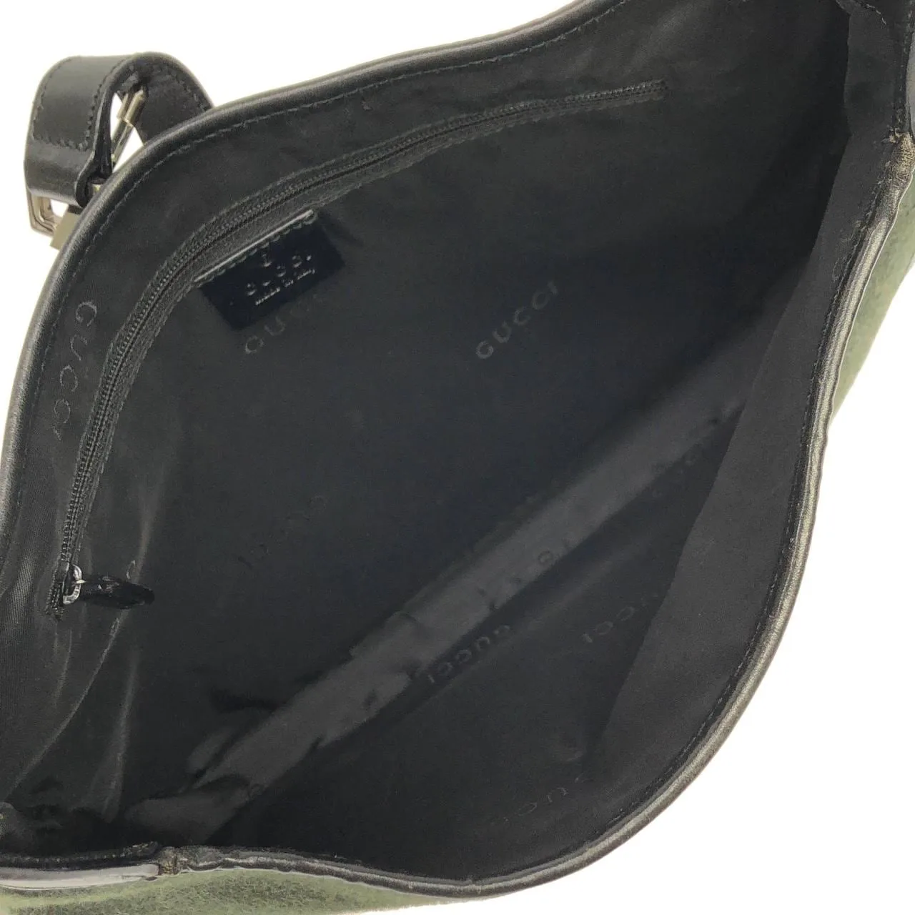 GUCCI 001 3306 Shoulder Leather 黑色 皮革 中古品A - 縮圖 9