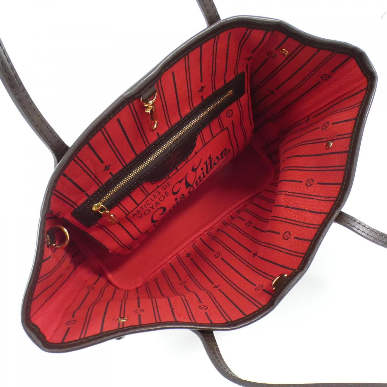 LOUIS VUITTON Neverfull N51109 Bag Damier 黑色 Damier 中古品A - 縮圖 8