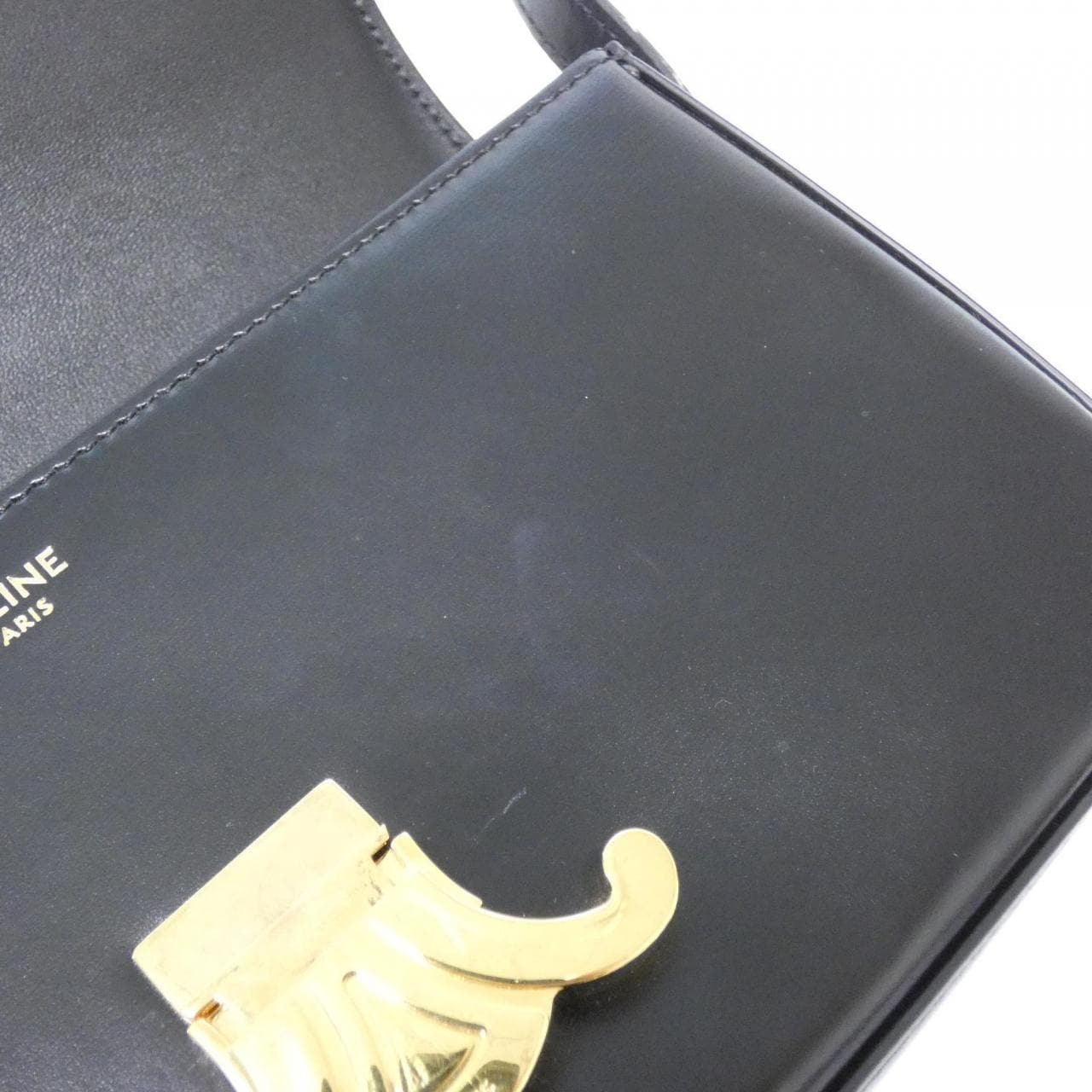 CELINE Triomphe 194143BF4 Shoulder Bag 黑色 中古品A - 縮圖 4