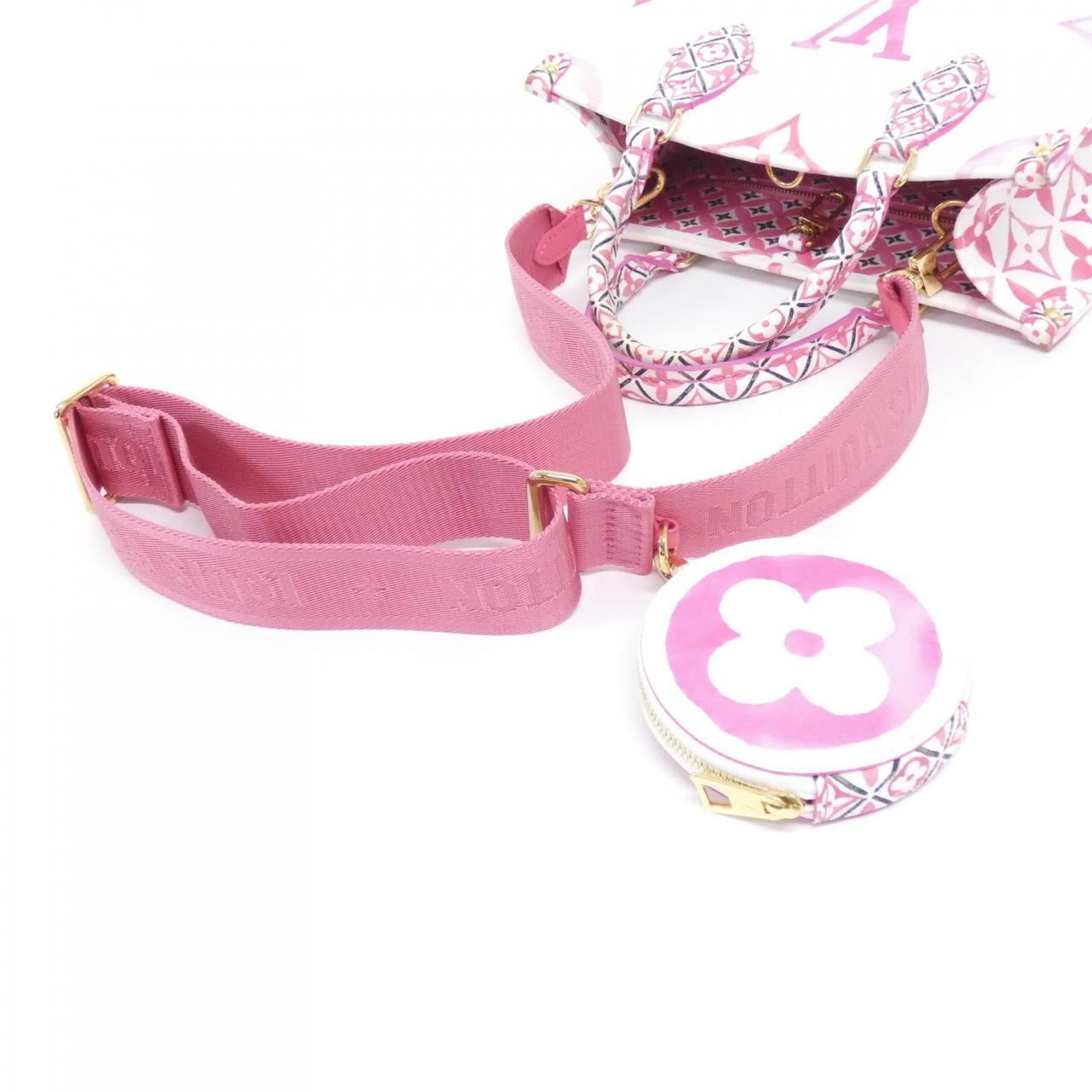 LOUIS VUITTON OnTheGo M22976 Bag Monogram 粉色 Monogram 中古品A - 縮圖 7