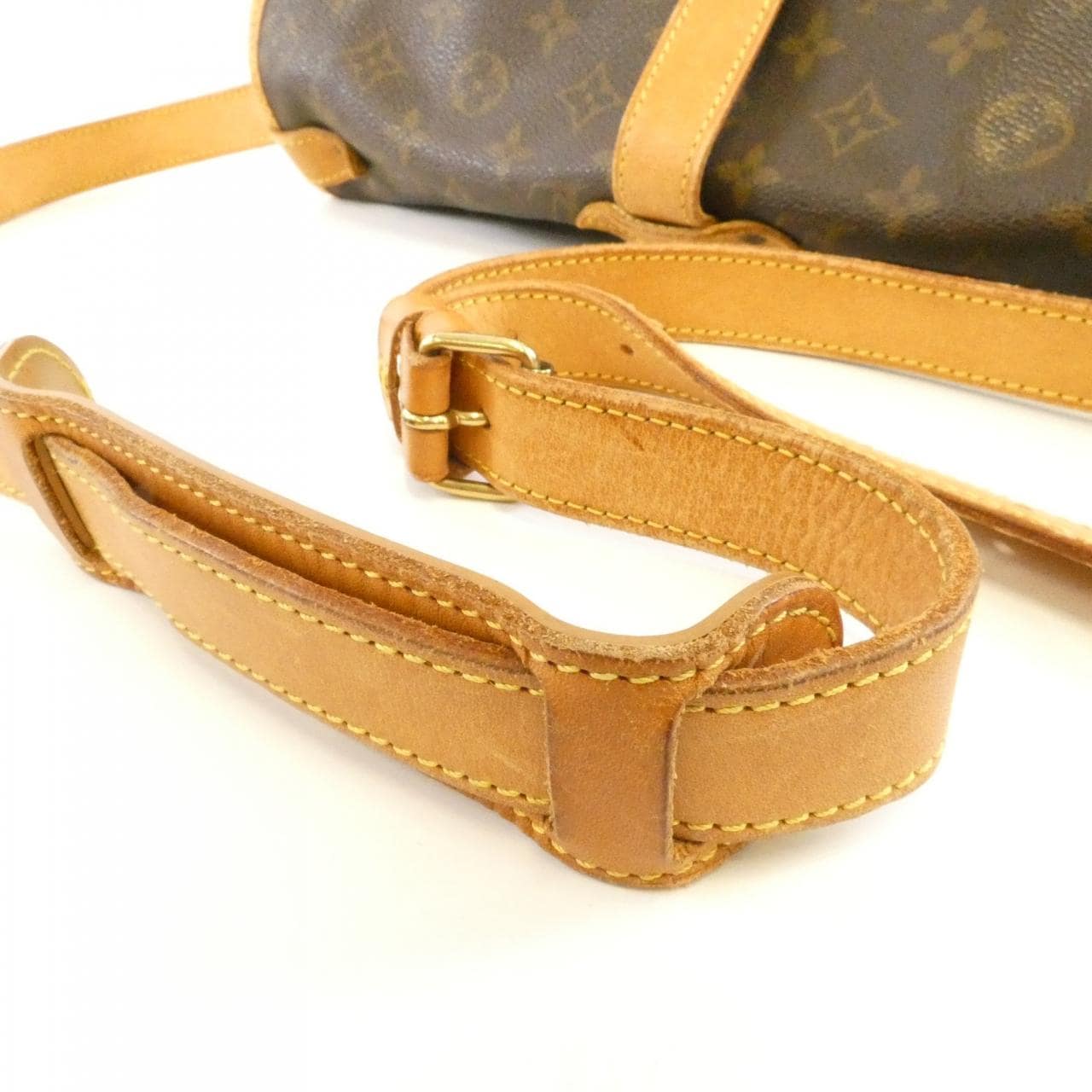 LOUIS VUITTON Saumur M42254 Shoulder Monogram 黑色 Monogram 中古品B - 縮圖 3