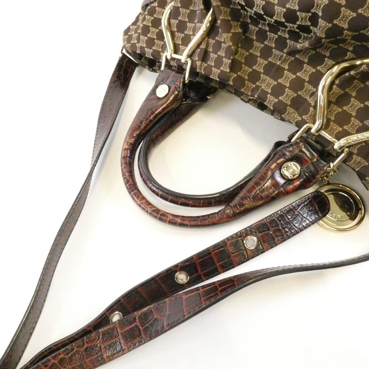 CELINE Bag Canvas Brown Canvas - Thumbnail 4