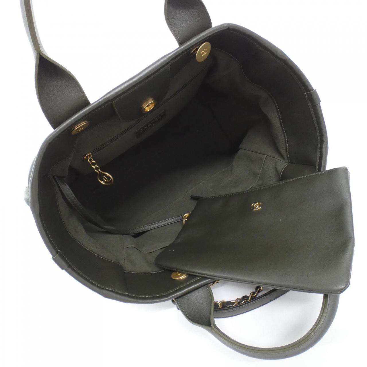 CHANEL Deauville AS3257 Bag Black Rank A - Thumbnail 8