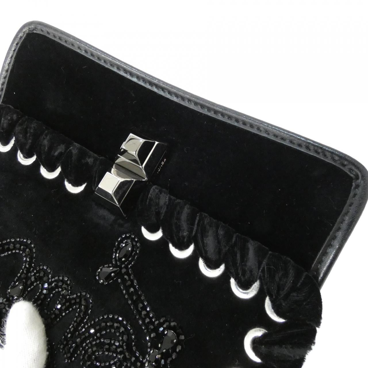 FENDI 8M0381 A44K Shoulder Bag 黑色 中古品A - 縮圖 4