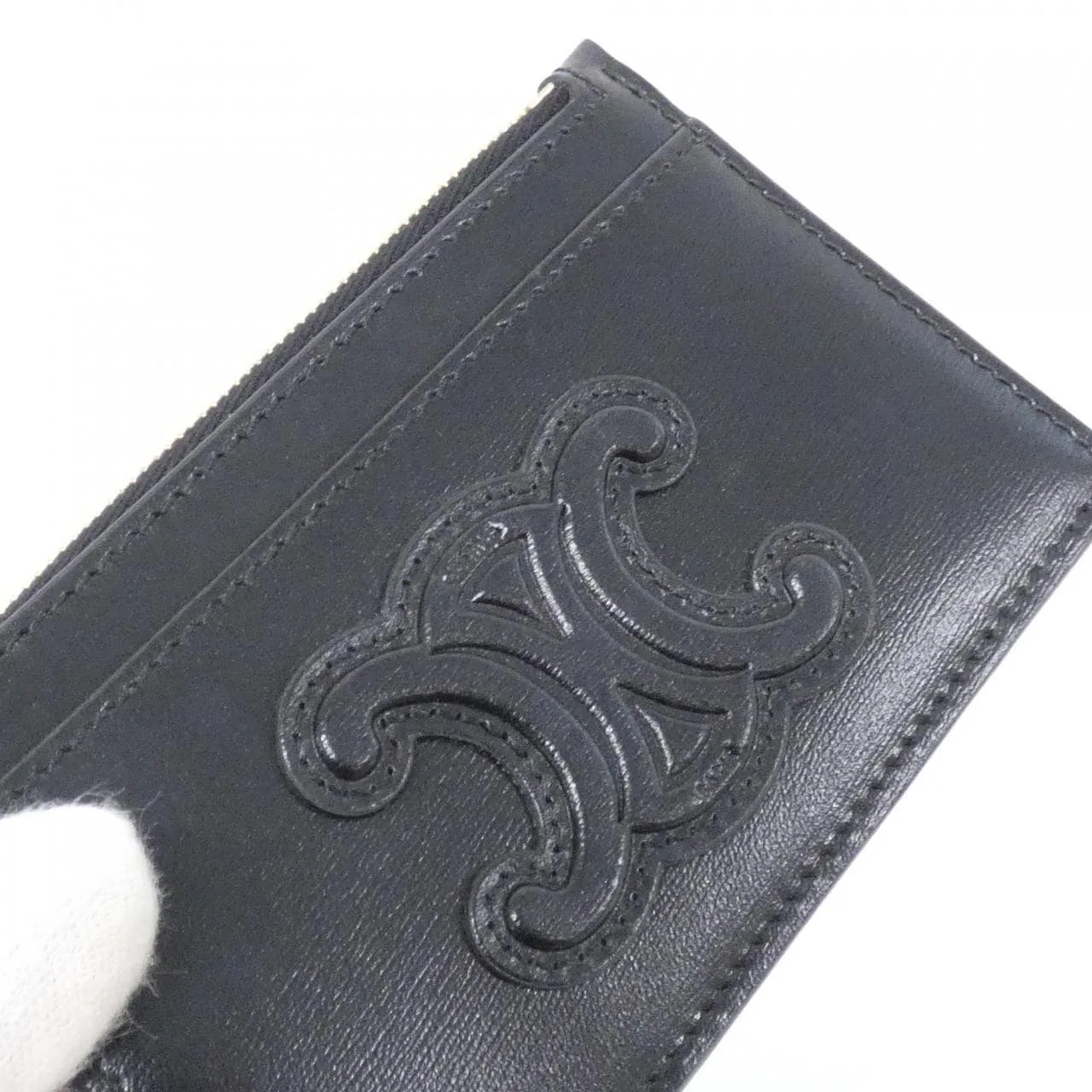 CELINE 10K583EMH Coin Case 黑色 中古品A - 縮圖 3