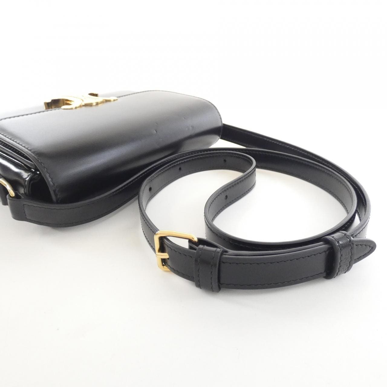 CELINE Triomphe 188423BF4 Shoulder Bag 黑色 中古品A - 縮圖 9