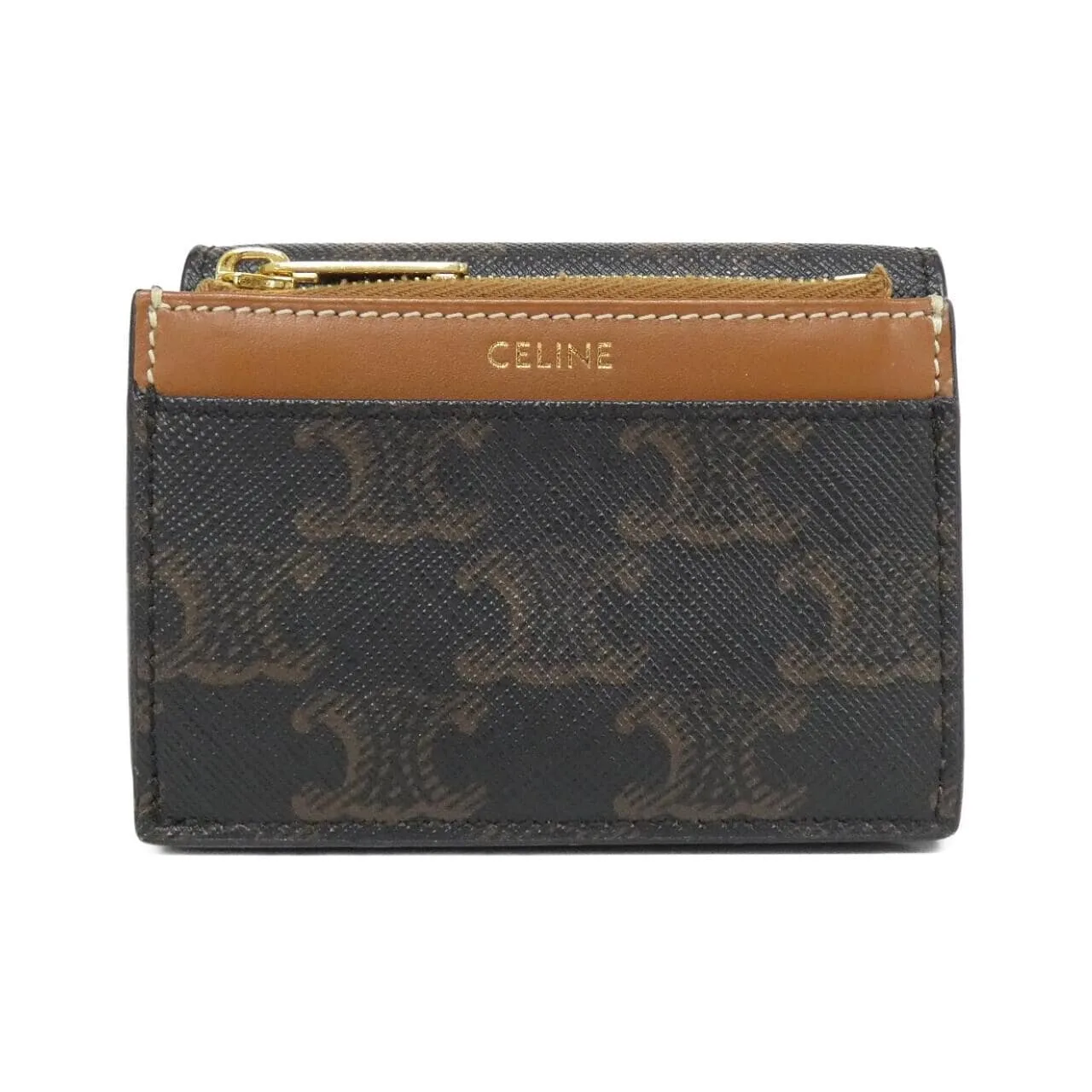 CELINE 10I652DS3 Wallet Canvas 黑色 帆布 中古品A - 縮圖 2