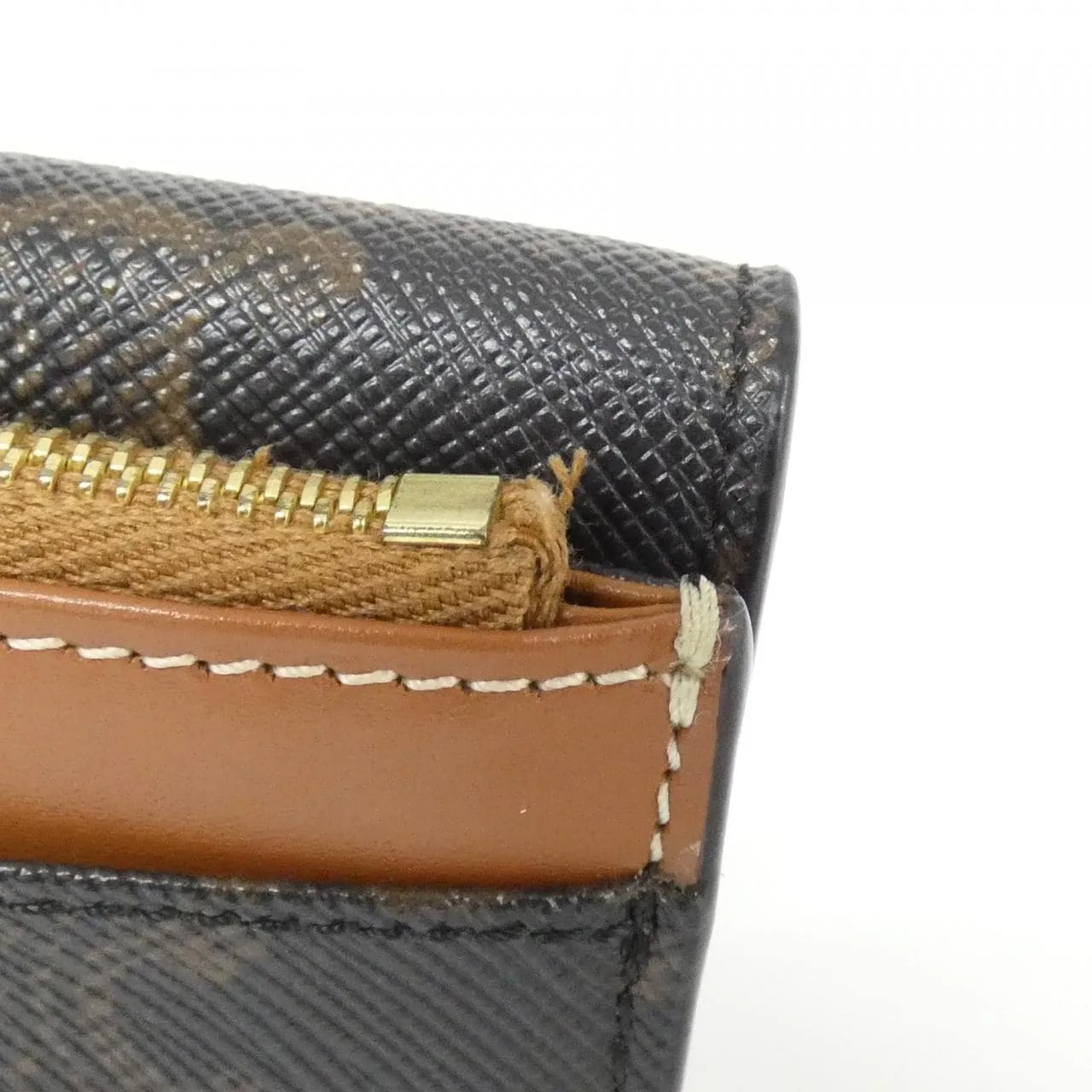 CELINE 10I652DS3 Wallet Canvas 黑色 帆布 中古品A - 縮圖 4