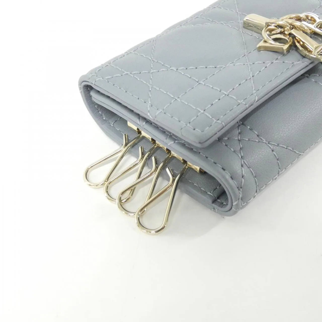 DIOR S0983ONMJ Key Case Lambskin Black Lambskin Rank A - Thumbnail 2