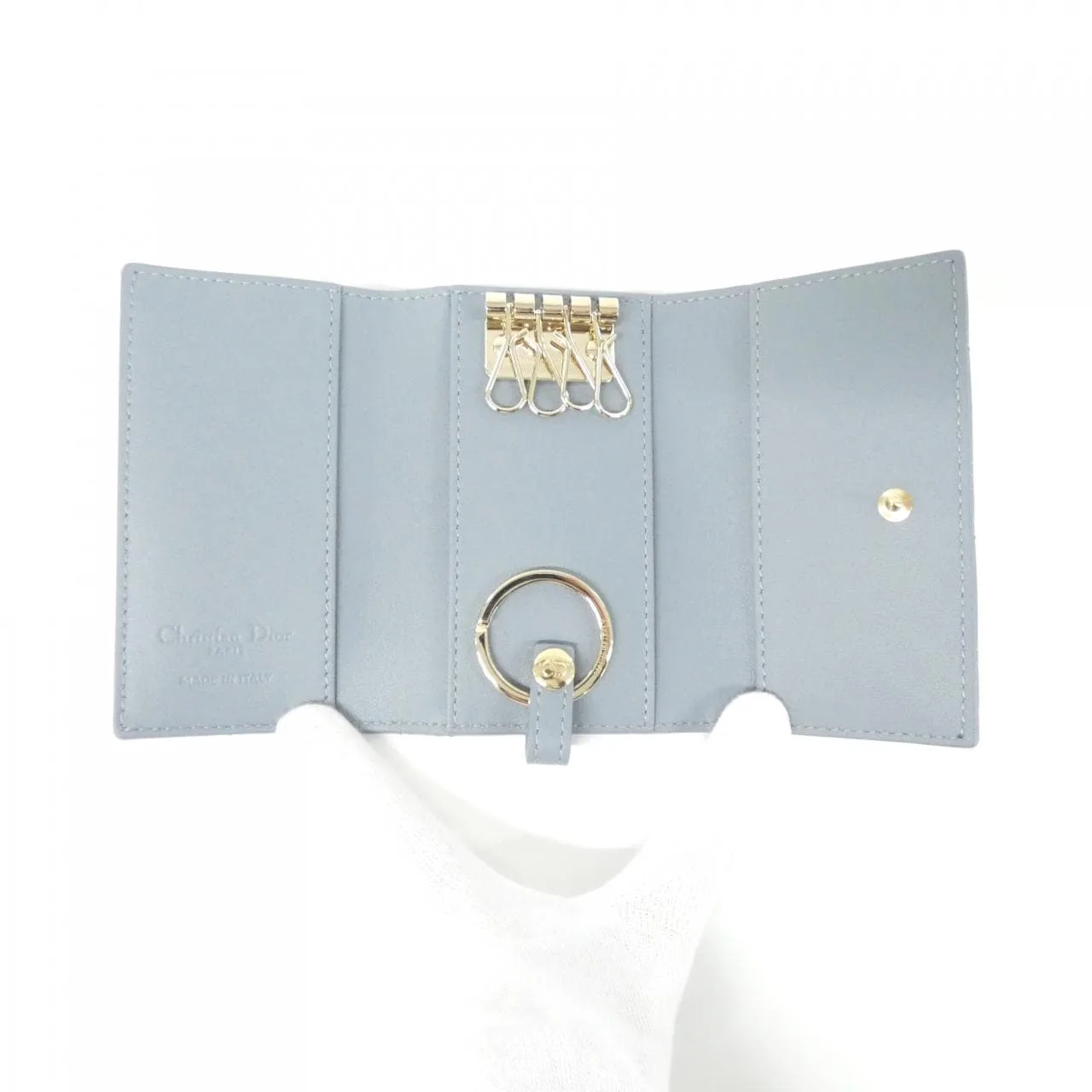 DIOR S0983ONMJ Key Case Lambskin Black Lambskin Rank A - Thumbnail 5