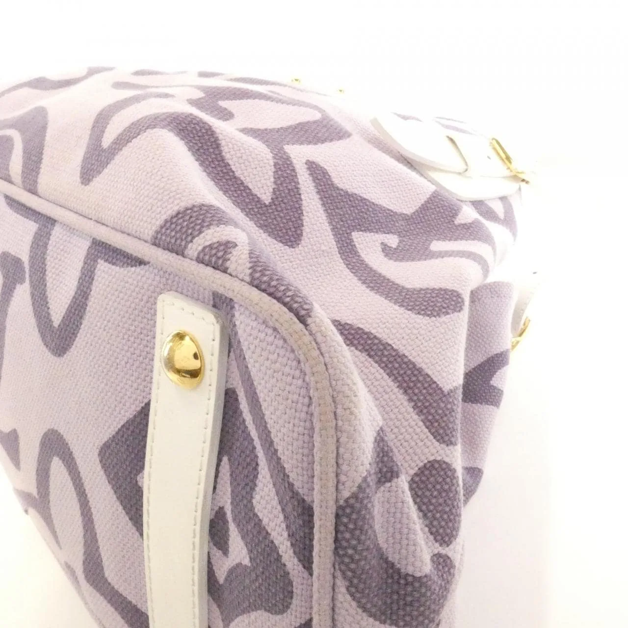 LOUIS VUITTON M95680 Handbag Canvas 黑色 帆布 中古品B - 縮圖 4