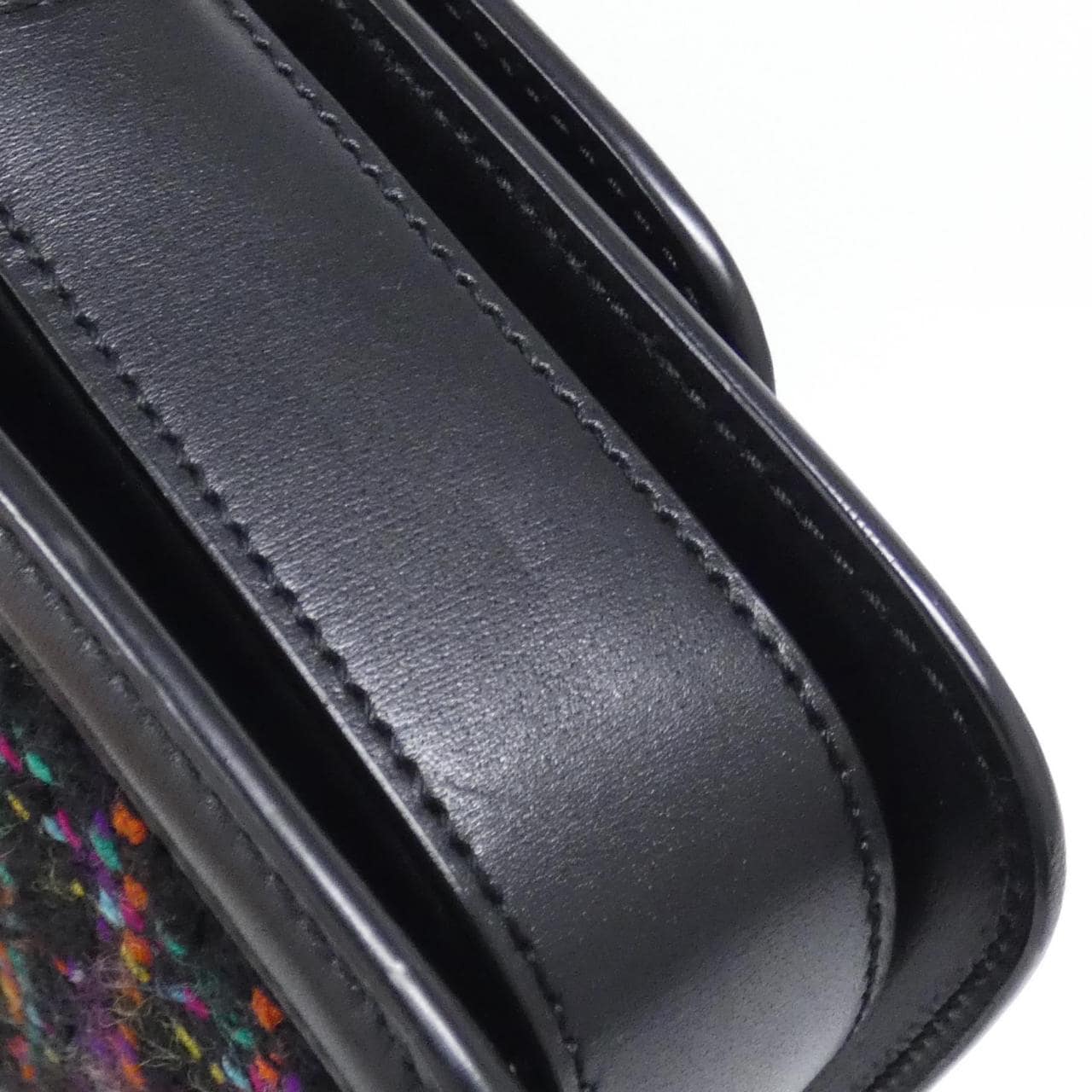 SAINT LAURENT Solférino 634306 FAAAB Shoulder Bag Tweed 黑色 粗花呢 中古品A - 縮圖 4