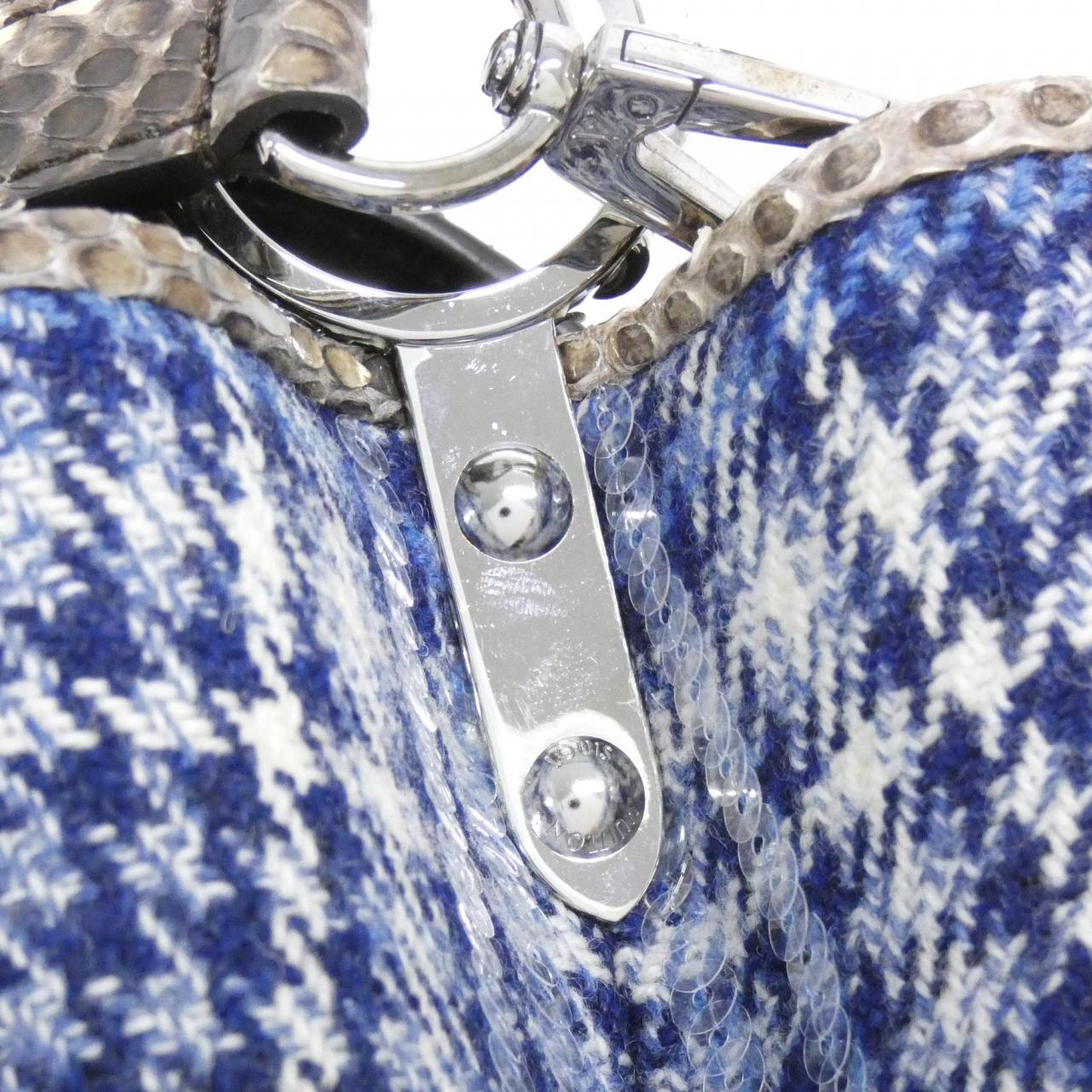 LOUIS VUITTON Capucines N97078 Bag Leather Blue Leather Rank A - Thumbnail 5