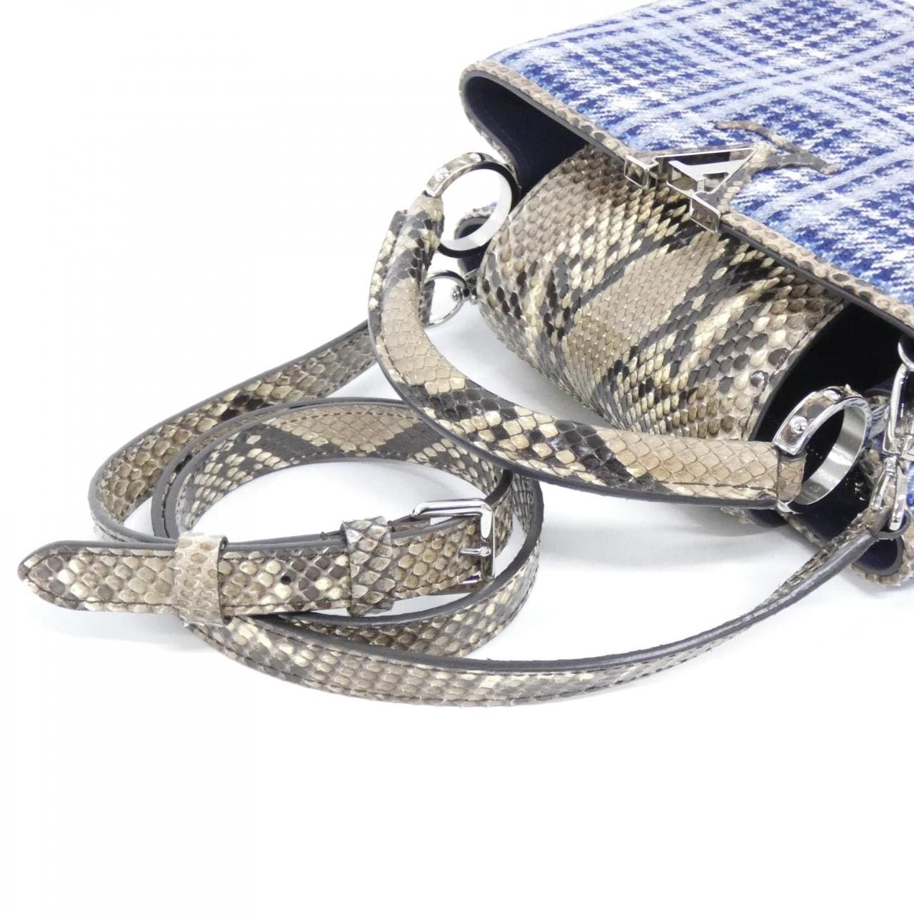 LOUIS VUITTON Capucines N97078 Bag Leather Blue Leather Rank A - Thumbnail 7