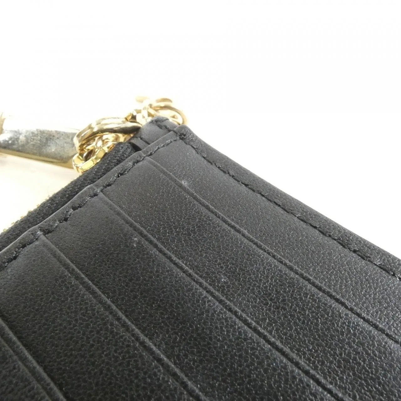 DIOR Lady Dior S0965ONMJ Coin Case Lambskin Black Lambskin Rank B - Thumbnail 4