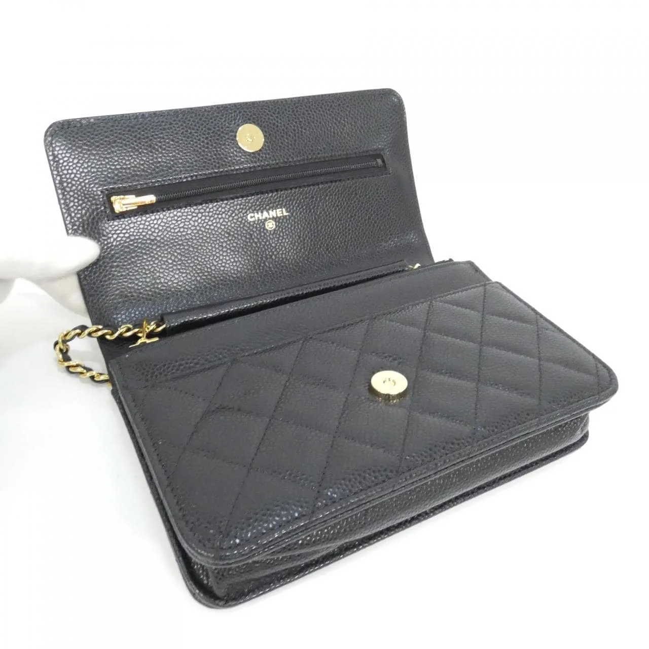 CHANEL Timeless Classic AP0250 Wallet Grained Calfskin Black Grained Calfskin Rank A - Thumbnail 8