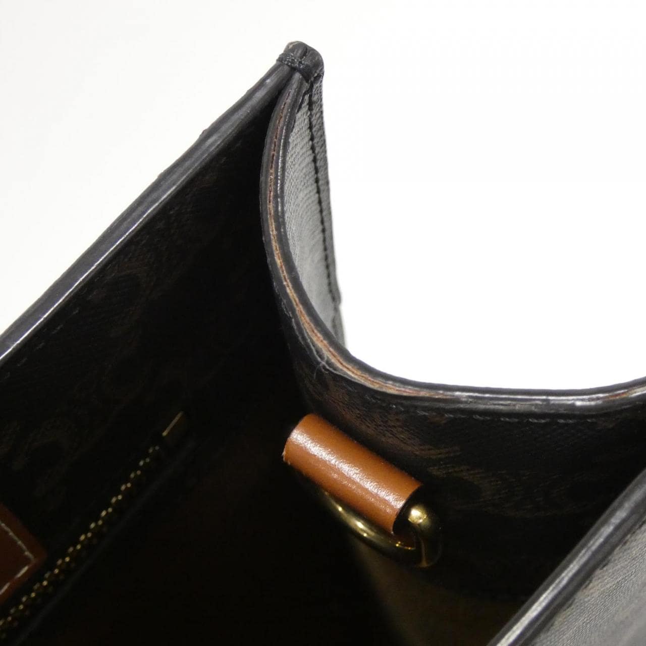 CELINE Cabas 191542BZK Bag Canvas Black Canvas Rank A - Thumbnail 5