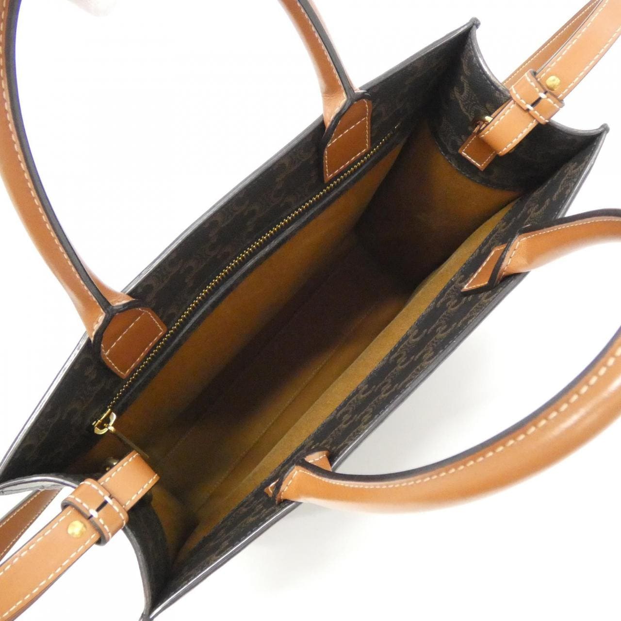 CELINE Cabas 191542BZK Bag Canvas Black Canvas Rank A - Thumbnail 8