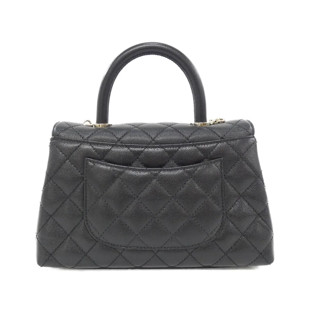 CHANEL Matelasse 92990 Handbag Grained Calfskin Black Grained Calfskin Rank A - Thumbnail 2
