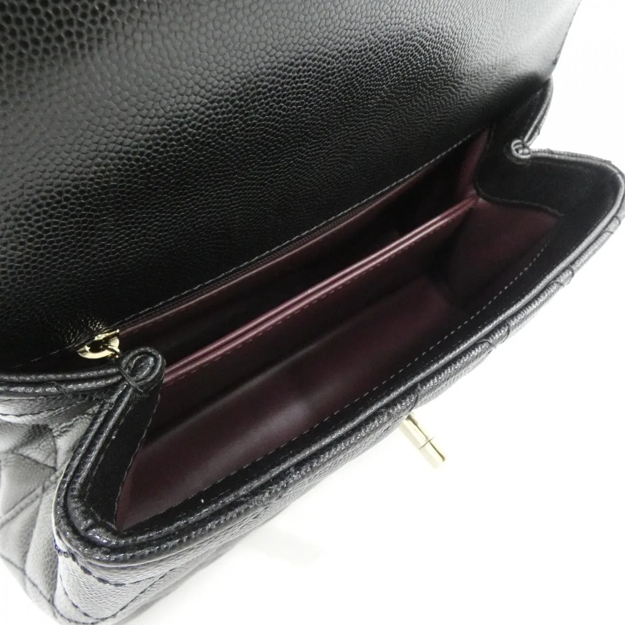 CHANEL Matelasse 92990 Handbag Grained Calfskin Black Grained Calfskin Rank A - Thumbnail 6