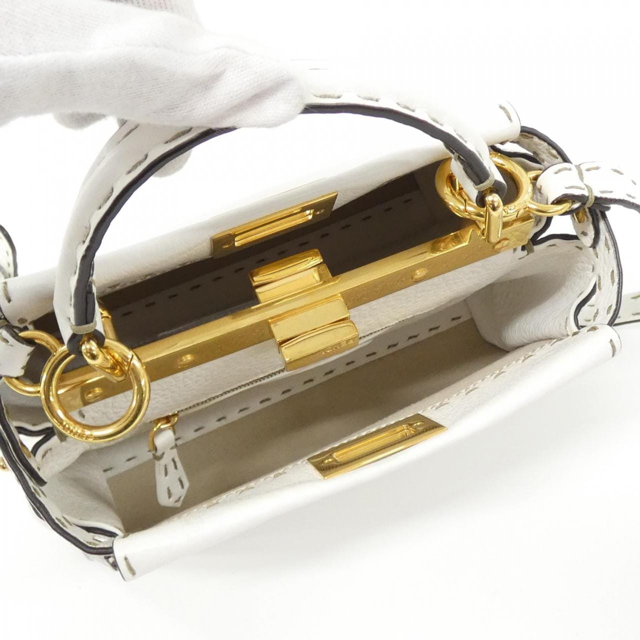 FENDI Peekaboo 8BN244 SFR Handbag Black - Thumbnail 7