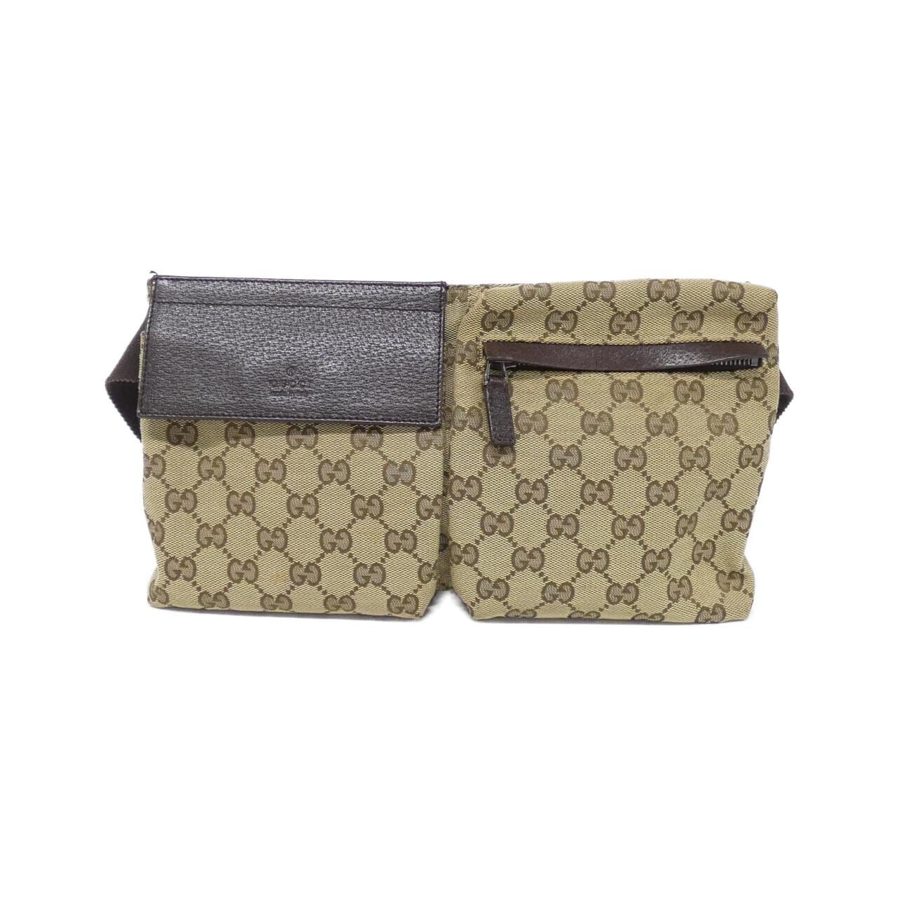 GUCCI 28566 Belt Bag Canvas Beige