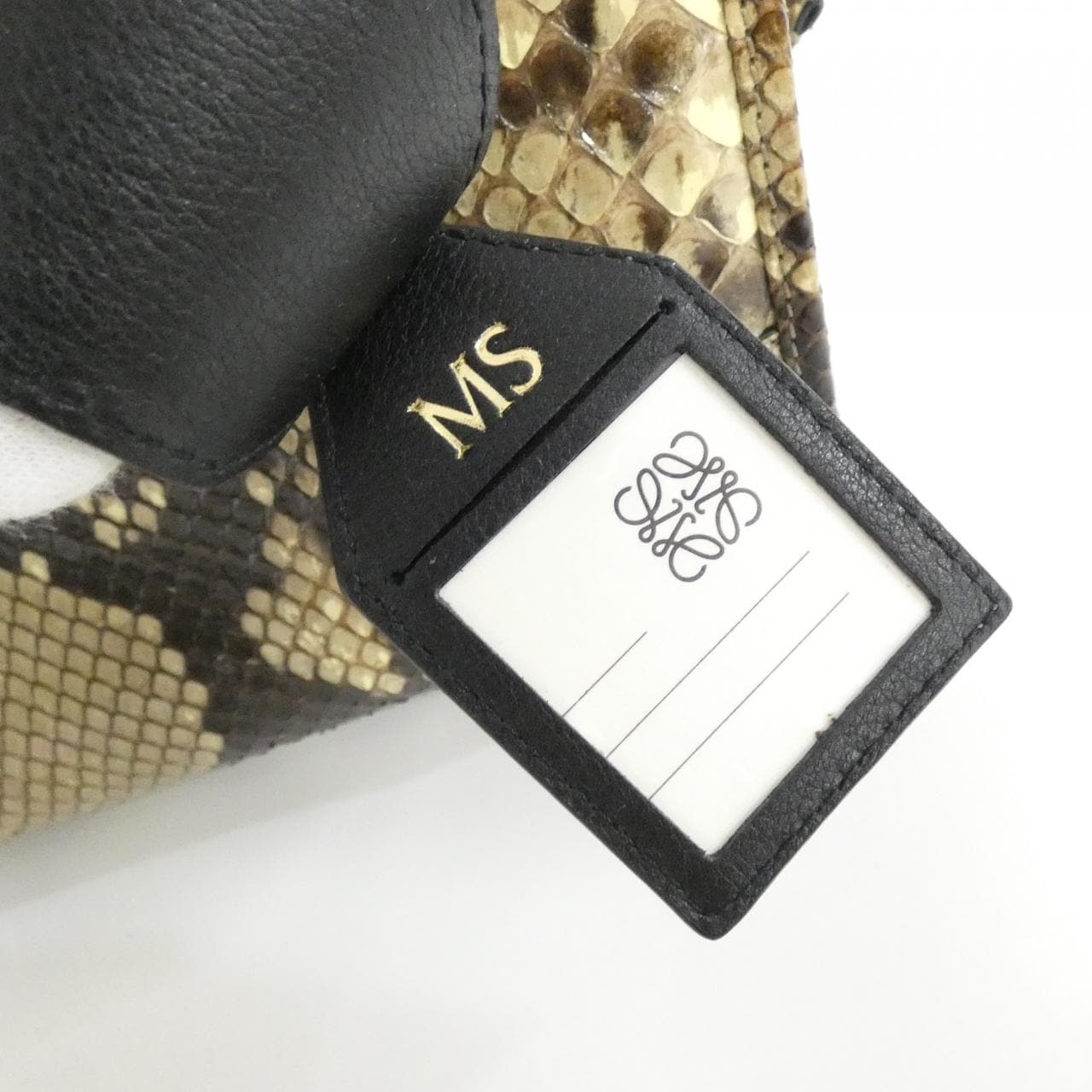 LOEWE Amazona Bag Python Black Python - Thumbnail 4