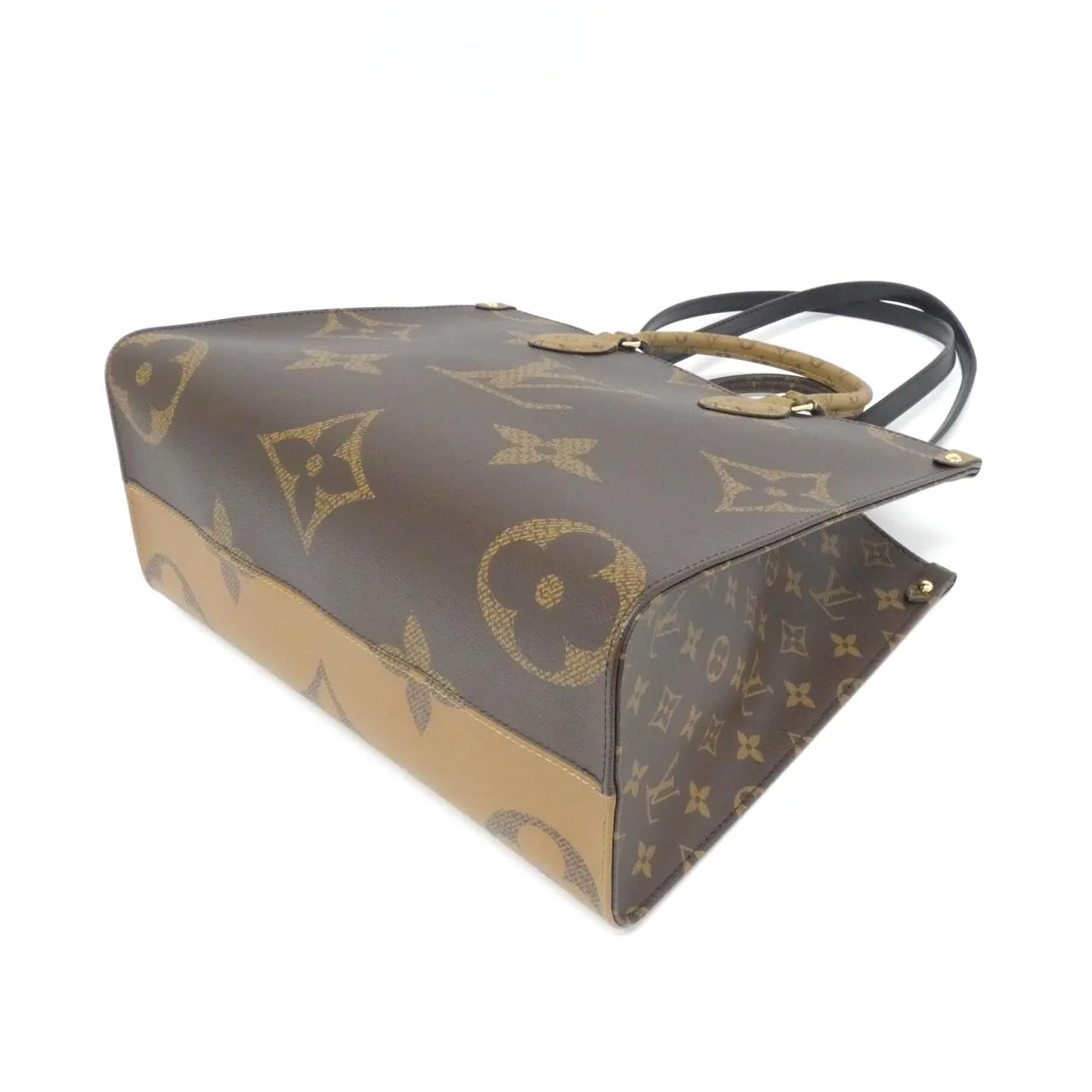 LOUIS VUITTON OnTheGo M45321 Handbag Monogram 黑色 Monogram 中古品A - 縮圖 3