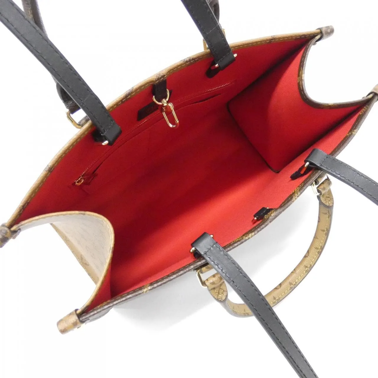 LOUIS VUITTON OnTheGo M45321 Handbag Monogram 黑色 Monogram 中古品A - 縮圖 6