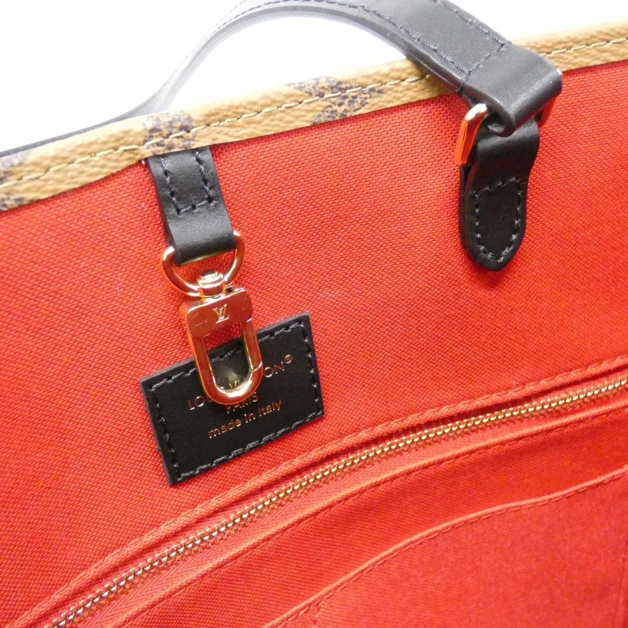 LOUIS VUITTON OnTheGo M45321 Handbag Monogram 黑色 Monogram 中古品A - 縮圖 7