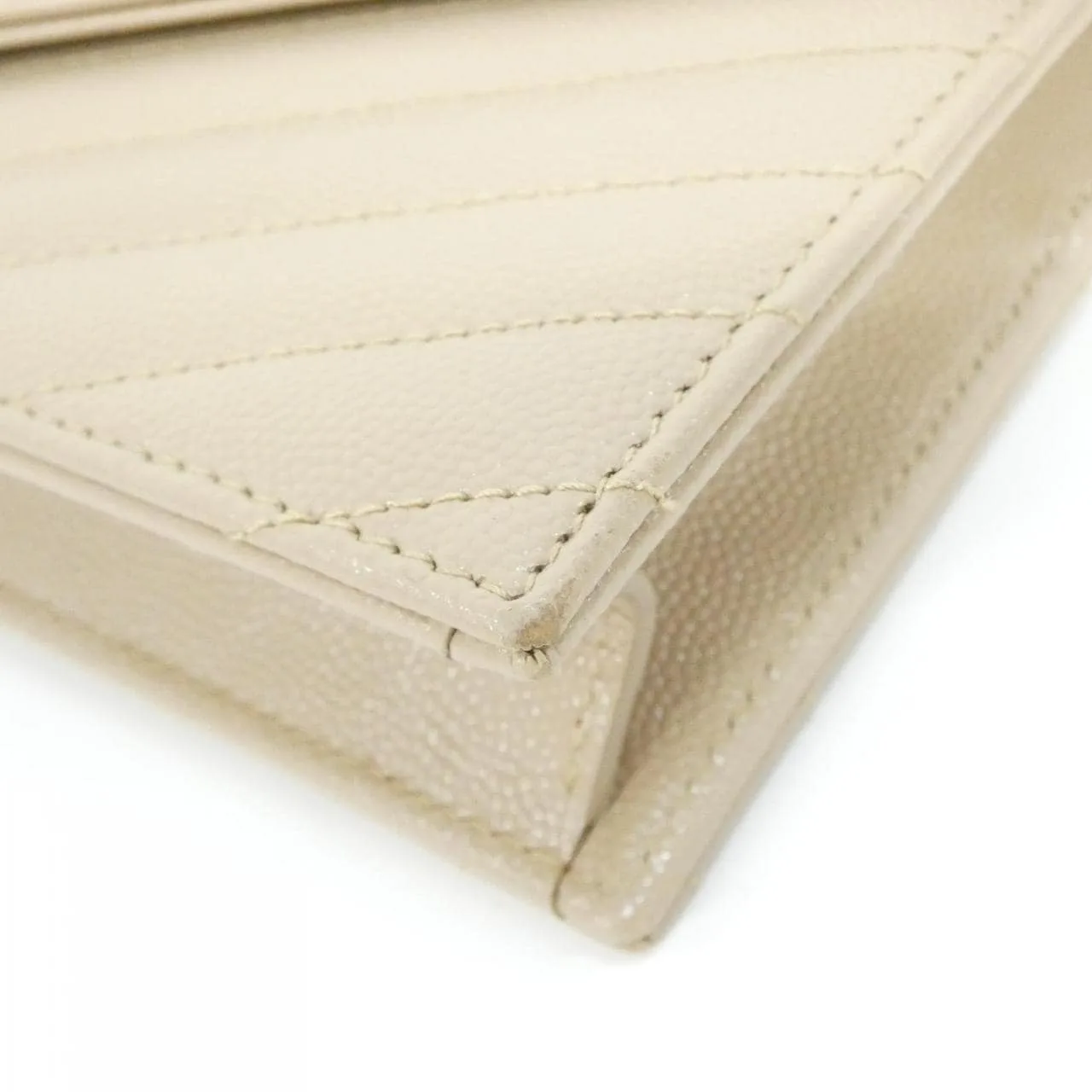 SAINT LAURENT Cassandre 742920 BOW01 Wallet 黑色 中古品A - 縮圖 3