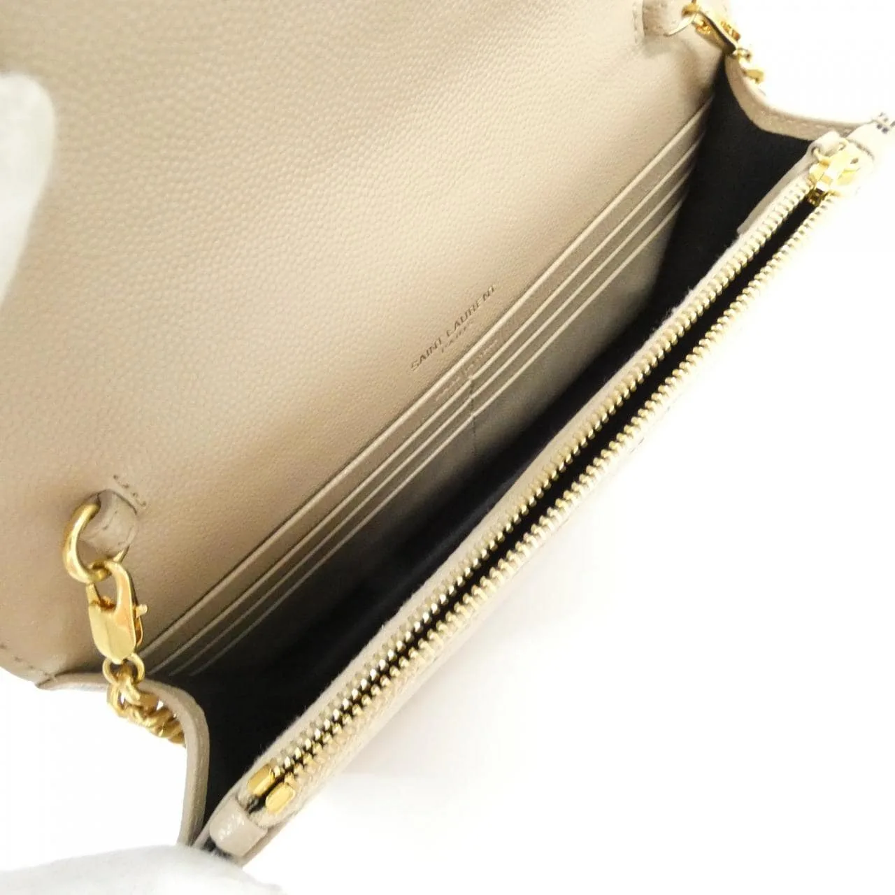 SAINT LAURENT Cassandre 742920 BOW01 Wallet 黑色 中古品A - 縮圖 9