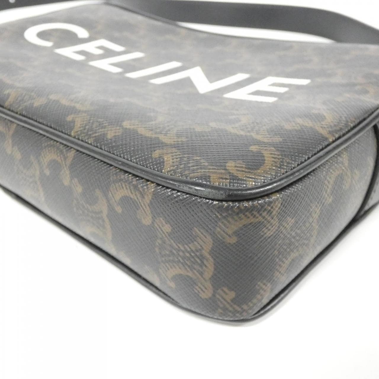 CELINE Triomphe 194502CIM Shoulder Bag Canvas 黑色 帆布 中古品A - 縮圖 3