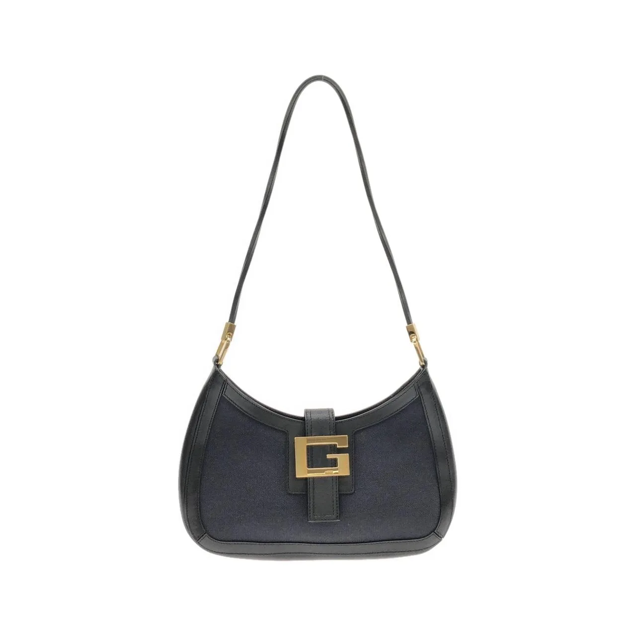 GUCCI 001 4141 Shoulder Canvas Black