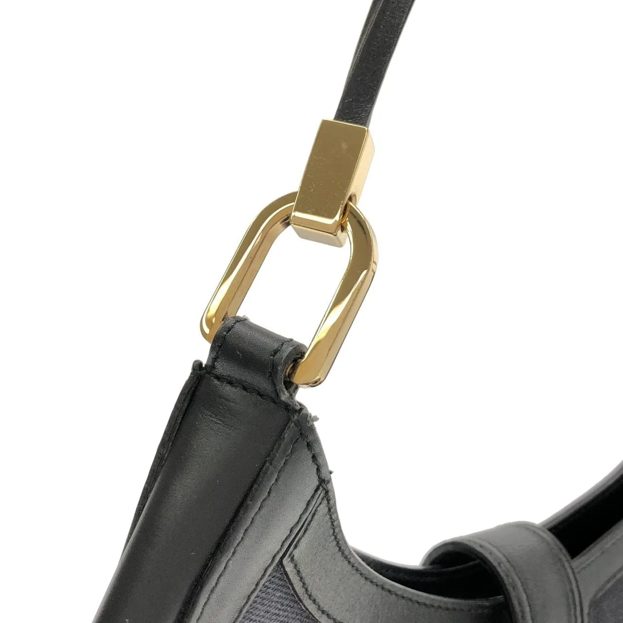 GUCCI 001 4141 Shoulder Canvas 黑色 帆布 中古品A - 縮圖 7