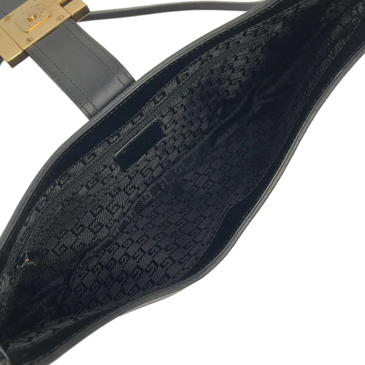 GUCCI 001 4141 Shoulder Canvas 黑色 帆布 中古品A - 縮圖 9