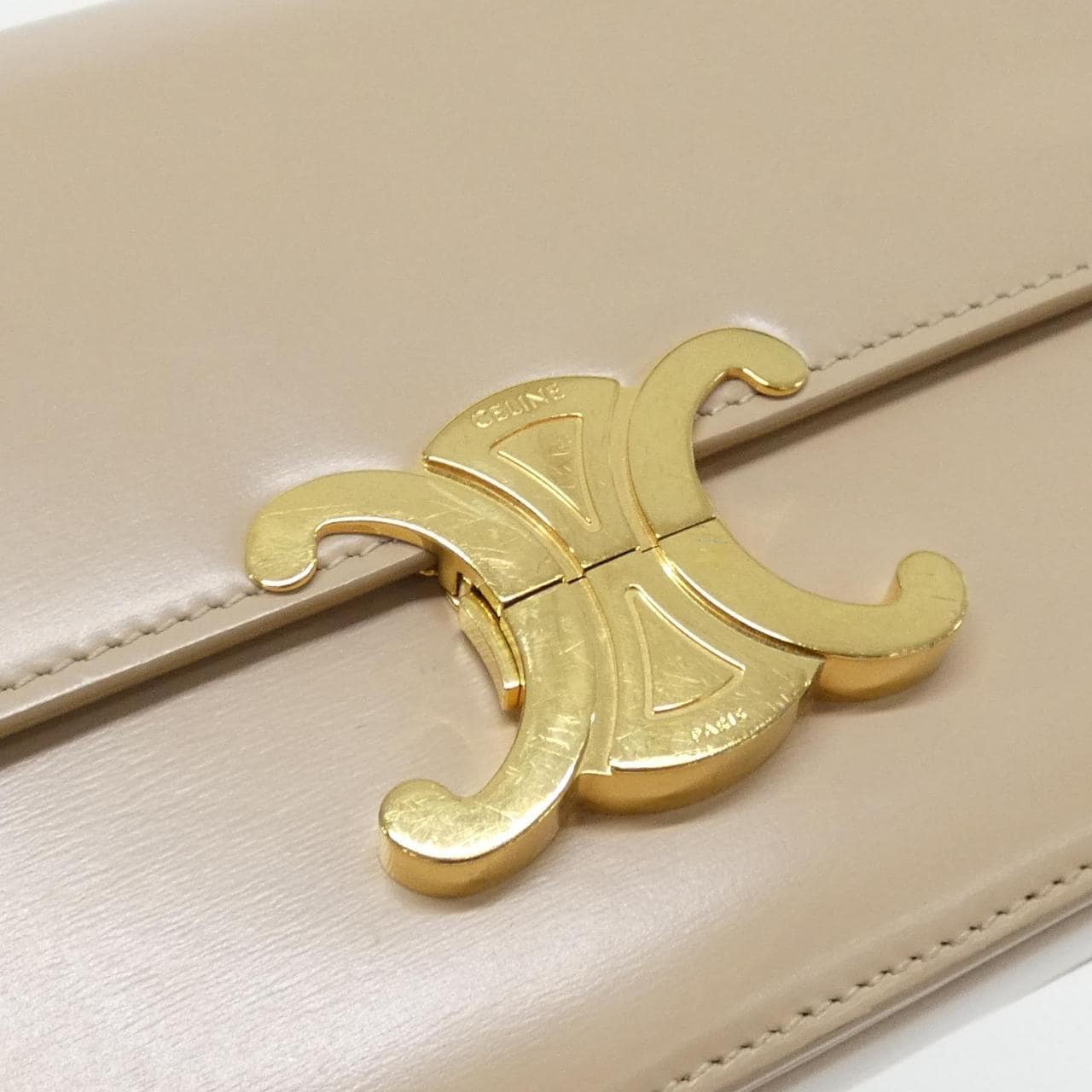 CELINE Triomphe 188423BF4 Shoulder Bag 黑色 中古品A - 縮圖 5