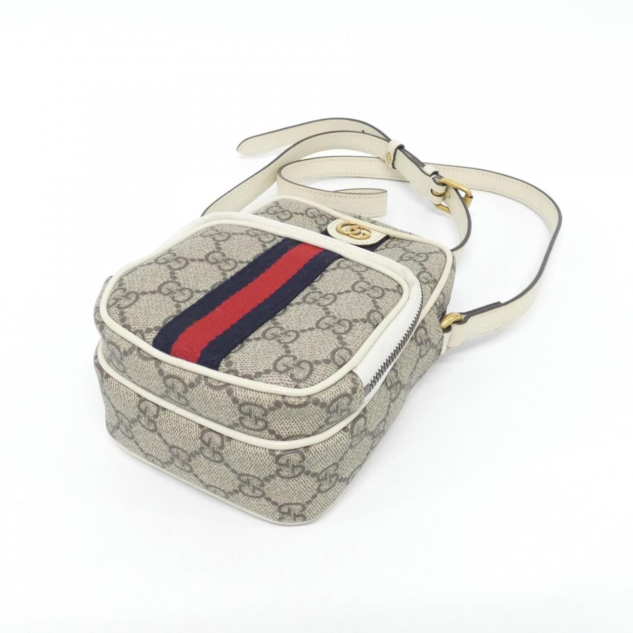 GUCCI 671682 96IWT Shoulder Bag Canvas 黑色 帆布 中古品A - 縮圖 3