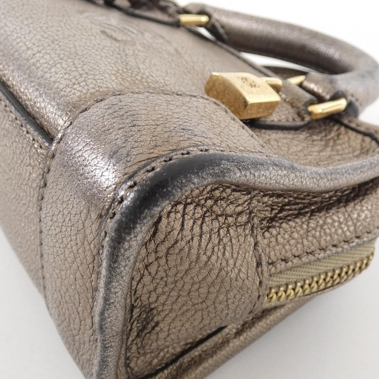 LOEWE Amazona Bag Leather Gold Leather - Thumbnail 3